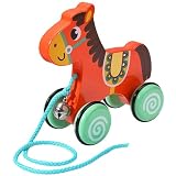 Juguete de Arrastre para bebés, de Madera, con Campana y Rueda Antideslizante, Pato Interactivo para niños de 1 a 3 años. Desarrolla la Movilidad, el Equilibrio y la coordinación Ojo-Mano.
