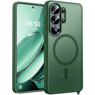 TOCOL for Samsung Galaxy S26 Ultra Case, Built-in Magnetic Ring, Drop Protection, Slim Translucent Matte Phone Case for Galaxy S26 Ultra 6.9 inch (Alpine Green)