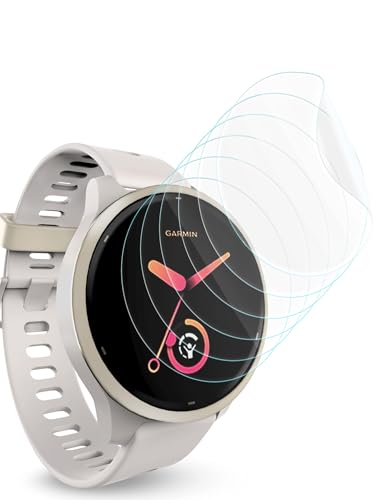 Sinoacc 6 Stück Displayschutz Kompatibel mit Garmin Vivoactive 5/6 Selbstheilende TPU Schutzfolie Blasenfrei HD Ultra-Dünn Einfache Montage