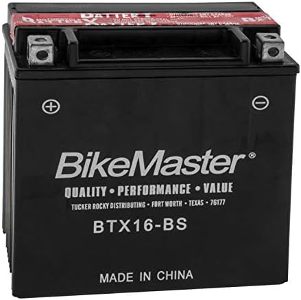 BikeMaster Maintenance Free Battery BTX16-BS for Kawasaki VN2000 Vulcan Classic LT 2004-2012