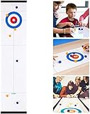 curling juegos olimpicos Material: película de polipropileno de buena calidad y ABS. La piedra rizadora de conchas sin ningún ingrediente nocivo, puedes jugar sin ninguna preocupación. El juego de rizos tiene rodamientos de bolas dentro de las "piedras" de plástico y hacen un gran trabajo simulando el peso relativo de las piedras, mientras que la superficie es lo suficientemente resbaladiza para producir el efecto similar al hielo de enviar fácilmente las piedras demasiado lejos.