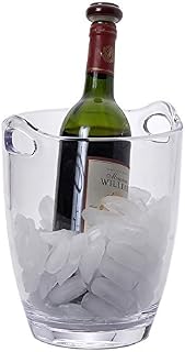 Clear Thick Acrylic Plastic Ice Bucket Wine Champagne Bowl with Handle