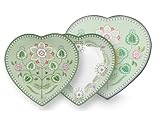 Pip Studio Lily&Lotus Light Green Herzformteller 21,5cm Set2