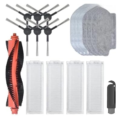VEWHVBYDK Main/Side Brush Hepa Filter Mop Parts Accessories,Compatible with Mijia Mop Pro STYTJ02YM/VIOMI V2 PRO/V3 Parts Robot Vacuum Cleaner(12)
