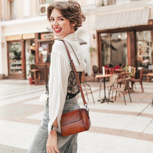 HESHE Genuine Leather Purses for Women Designer Crossbody Bags Small Shoulder Handbag Lightweight Satchel Purse for Everyday3