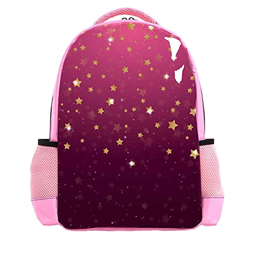 Sac à dos d'écolier pour garçon marron et rose avec motif animaux rigolos pour le primaire