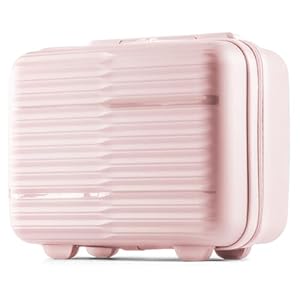 POSH Polypropyleen koffer – cosmeticatas, handbagage, middelgrote en grote koffers en trolleys – reiskoffer met TSA-slot en stille dubbele wielen – stapelbaar, roze, Kleine S, Klassiek