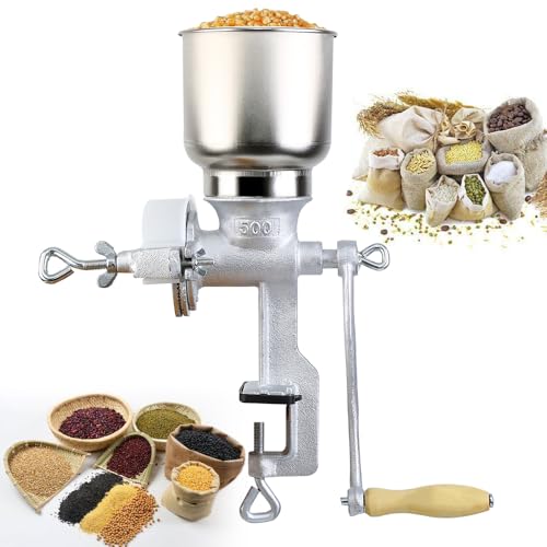 KayEsampra Moulin à Céréales Manuel Moulin à Noix Broyeur manuel Broyeur à Grains en Fonte Pour Noix, Café, Maïs, Blé, Céréales