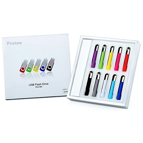 Flash Drive 16Gb Usb 2.0 10 Pack Swivel Blank Memory Stick Pnstaw Bulk Thumb Drive Pen Drives Jump Drive For Data Storage, File Sharing(10 Pack,Multi-Color) (16Gb) #TOP2