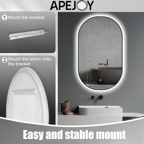 Miroir salle de bain tactile intensité variable 3 couleurs LED - 6