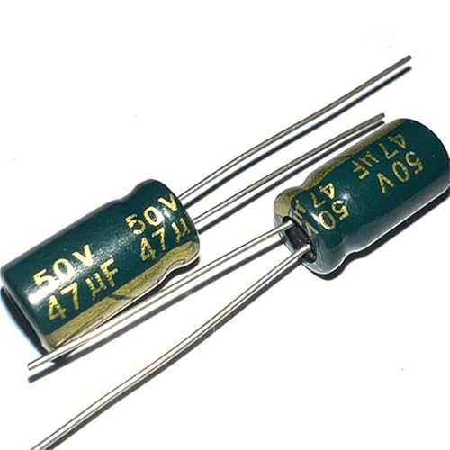Condensateur 50V 47uF aluminium haute fréquence 47mf pour filtrage alimentation continue, 50pcs