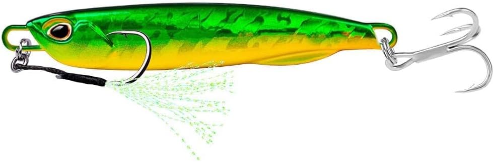 Fish Bait Slow Sinking Hard Bait with Single Hook and Treble Hook 10g/15g/20g/30g/40g/50g/60g Long Fishing Lures for Saltwater Freshwater (40G, G)