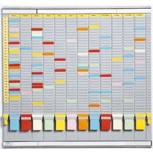Jalema T-Kartentafel Jahresplantafelset 12 Elemente mit 35 Schlitzen