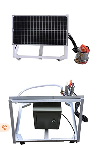 Image of APMs 12V Solar Submersible Water Pump 150W Solar Panel or Battery Operated DC Water Pump Max Head 25-30 Feet & Flow 4000Lph Stainless Steel Pipe Size 1 inch Cable Length 2M (1 Year warranty)
