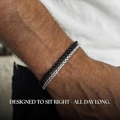 Galis Mens Bracelet - Stainless Steel, Non Tarnish Rope Chain Bracelets, Stylish Gift for Men, Dad, Husband, Boyfriend, Bestfriend - Image 5