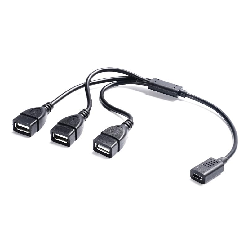 VlHpnpe Concentradores de cargadores de múltiples dispositivos, divisor USB C a USB 2.0 para una salida de energía eficiente y sincronización de datos en dispositivos electrónicos, múltiples puertos