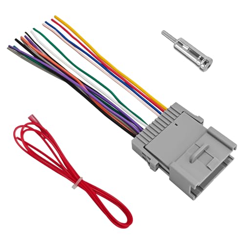 SamWinGear Car Radio Audio Receiver Wiring Harness Kit Automotive Stereo Radio Installation Kit Aftermarket Car Audio Adapter Wiring Harness Universal for Chevrolet GMC and Hummer (3 Pcs)