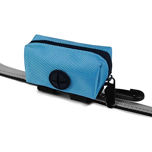 Aosbos Dog Poop Bag Holder for Leash, Lightweight Poop Bag Dispenser, Blue