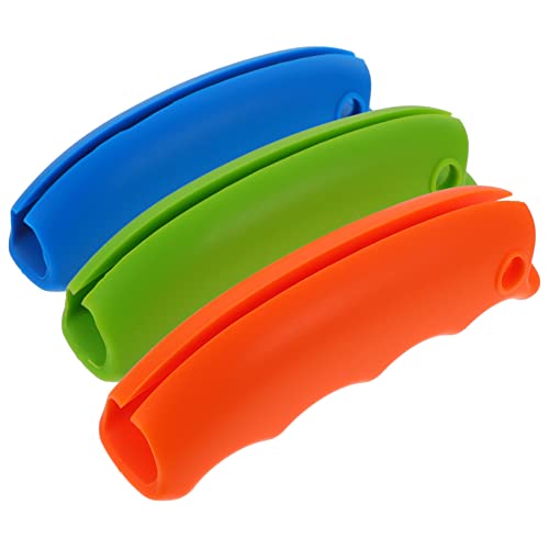 Garneck 3piezas Dispositivo De Elevación De Silicona Asa Cómoda para Transportar Bolsas De Supermercado Soportes Portátiles para Bolsas De Compras