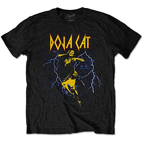 Doja Cat T Shirt Lightning Planet Her Logo Official Unisex Black Size Large