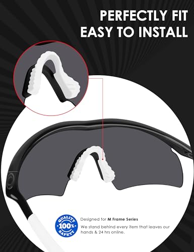 Image of BLAZERBUCK Replacement Nose Pads Nose Pieces for Oakley M Frame Series Sunglasses - White