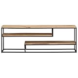 El mueble de TV está hecho de madera de mango áspera, una madera dura tropical, que es resistente al desgaste. Por lo tanto, este mueble es estable y duradero.