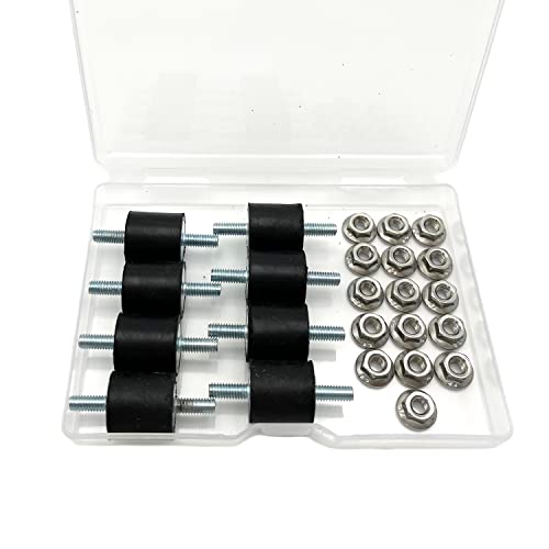 M4 Rubber Vibration Isolator Mount with Studs-Anti Vibration Shock Absorber for Car Bobbins, Pack of...