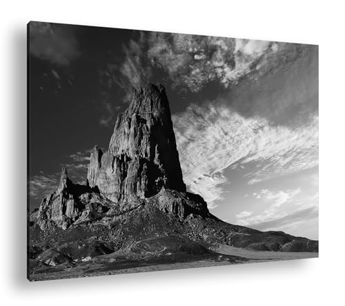 Rochers dans les montagnes de l'Arizona tableau noir et blanc 90x60 cadre bois