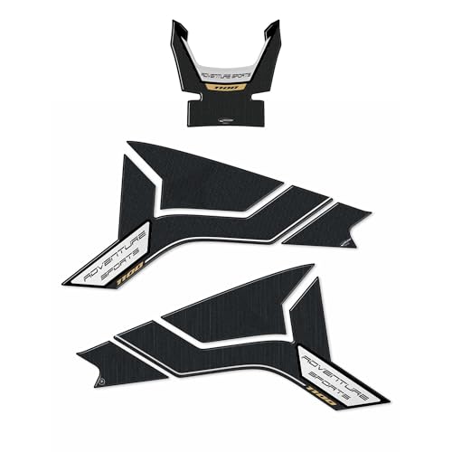 Labelbike - KIT 3 Stickers Gel Motorcycle Tank Compatible with Honda Africa Twin Adventure Black 1100 L