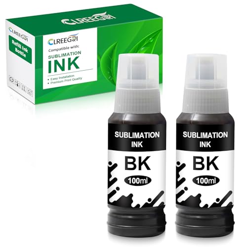 CLREEGRI Tinta de sublimação compatível com Ecotank 2800 ET2720 ET2750 ET2760 ET2800 ET-2803 ET-2850