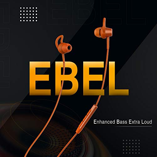 Image of PLAYGO N33 Wireless Earphones. Powerful EBEL (Enhanced Bass; Extra Loud) Drivers & Environmental Noise Reduction (ENR) and Smart-Charging; IPX5 Water Resistance; BT5.0 (Tiger Orange)