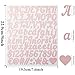 Self Adhesive Letter Number Symbols Stickers for Scrapbook, 704 Pieces Small 1 Inch Vinyl Alphabet Puntuation Sticker Decals for Water Bottle, DIY and Crafts - Pink