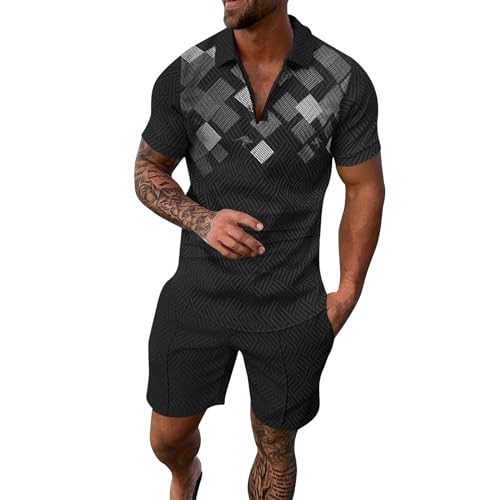 Polo d'été homme et short ensemble de détente pour terrasses et vacances