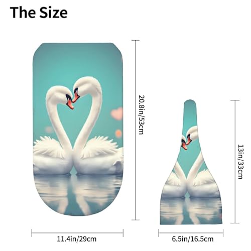 The swan in Love Print Newborn Swaddle Blanket with Beanie Set, Soft Baby Sleep Sack Receiving Wraps, for Boy Girl4