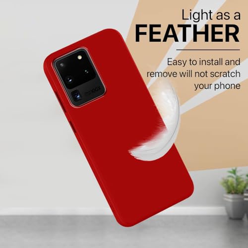 Image of Back Cover for Samsung Galaxy S20 Ultra 4G / S20 Ultra 5G | Full Camera Protection | Premium Liquid Silicon Case | Flexible Bumper Case for Samsung Galaxy S20 Ultra 4G / S20 Ultra 5G (Red)