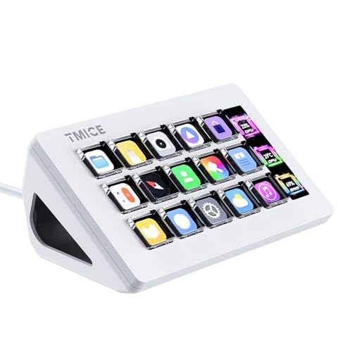 TMICE Stream Controller - Live Production Controller with 15 Customizable LCD Keys and Adjustable...