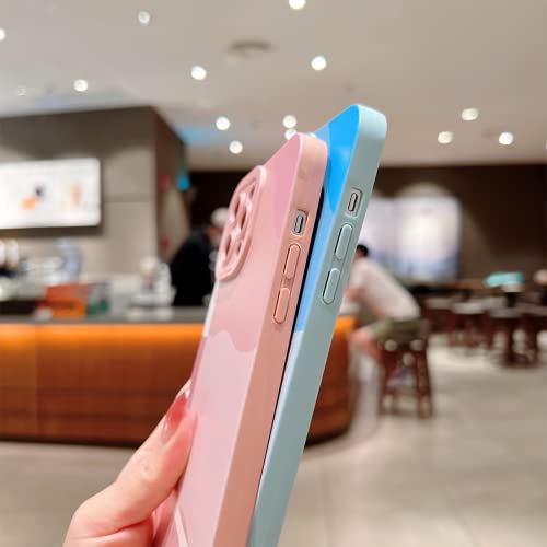 Ykczl Compatible With Iphone 13 Pro Max Case 6.7 Inch, Cute Painted Art Full Camera Lens Protective Slim Soft Shockproof Phone Case For Women Girl-Pink #TOP5