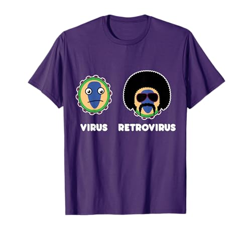 Computer Virus Retrovirus Afro Funny Programmers Gift T-Shirt
