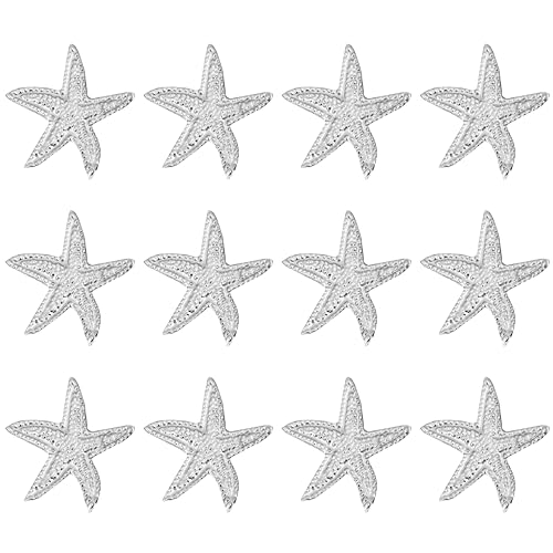 ALPHA Living HOME 12-Pack Silver Metal Napkin Rings – Elegant Starfish Design for...
