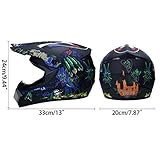 Professional Motocross Helmet for Kids & Adults – Off Road Motorcycle Helmet with Goggles, Gloves & Face Cover, Lightweight ATV Dirt Bike Helmet Set (L (59-60cm)) - Image 5