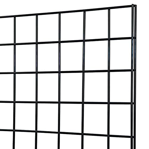 Only Garment Racks #1900B (Box of 3) Grid Panel for Retail Display - Perfect Metal Grid for Any Retail Display, 2'x 6', 3 Grids Per Carton (Black Finish)