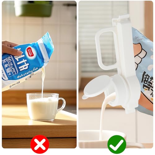 APOMOONS Verschlussclips mit Ausschütter, Verschlussclips für Beutel, Verschlussclips mit Deckel Kaffee, Tütenclips Tütenverschluss für Lebensmittelkonservierung und Feuchtigkeitsbeständigkeit