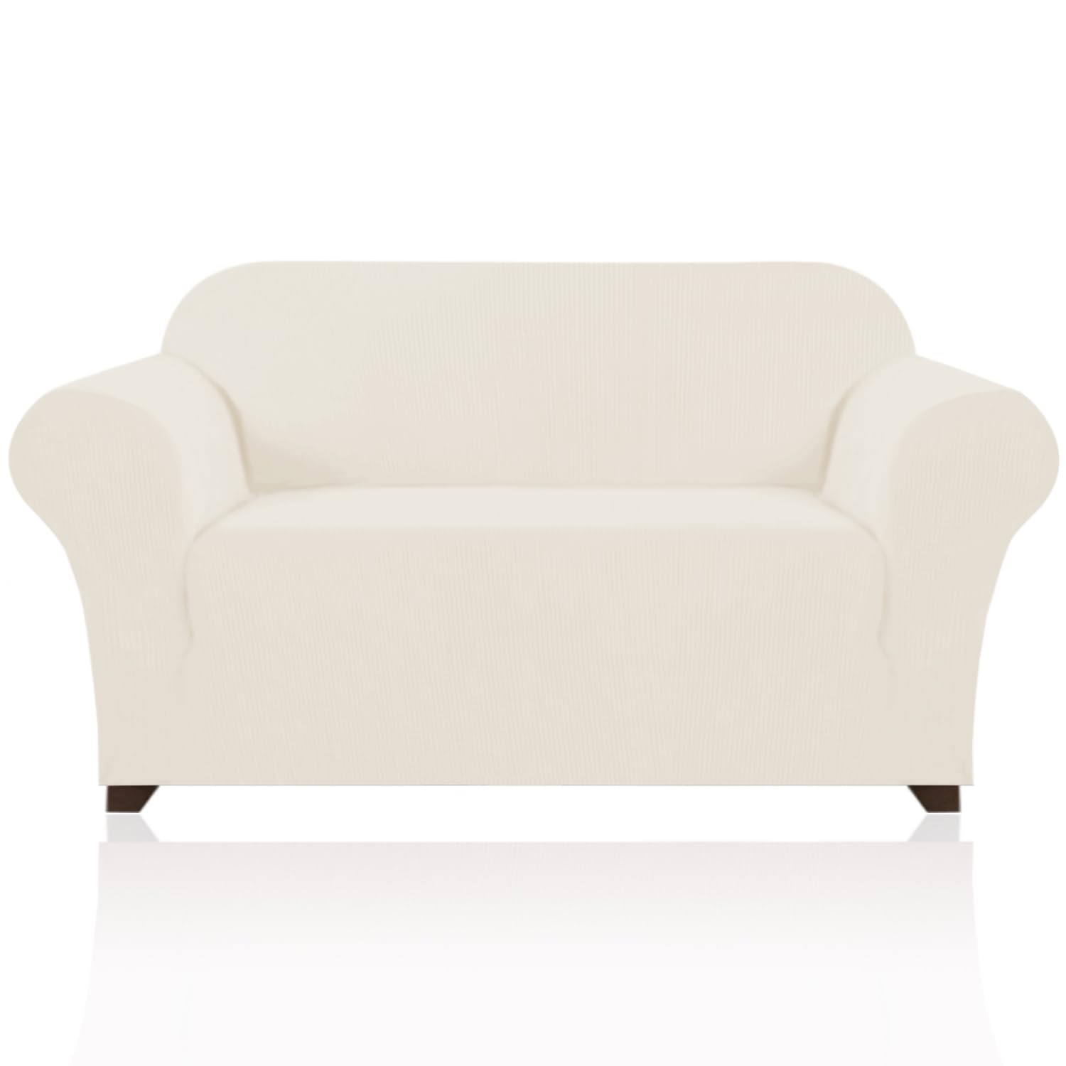 PrinceDeco Stretch Sofa Slipcover 1 Piece Sofa Cover for 3 Cushion Couch Furniture Protector/Cover Couch with Elastic Bottom Soft and Durable Sofa Cover Pet Protector (XL Sofa,Cream)
