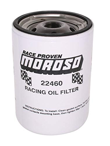 Moroso 22460 Racing Oil Filter, Long Chevy w/ 13/16-16 Thread, PH13 TG13 HP4 51061 PF35 6438384 6437946 6435679 HP-3002 LF24 LF224