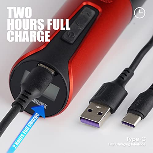 Dragonhawk X1 Rotary Wireless Tattoo Pen Machine Lcd Screen Display Replaceable Battery Supply Direct Drive Custom Motor (Black) #TOP4