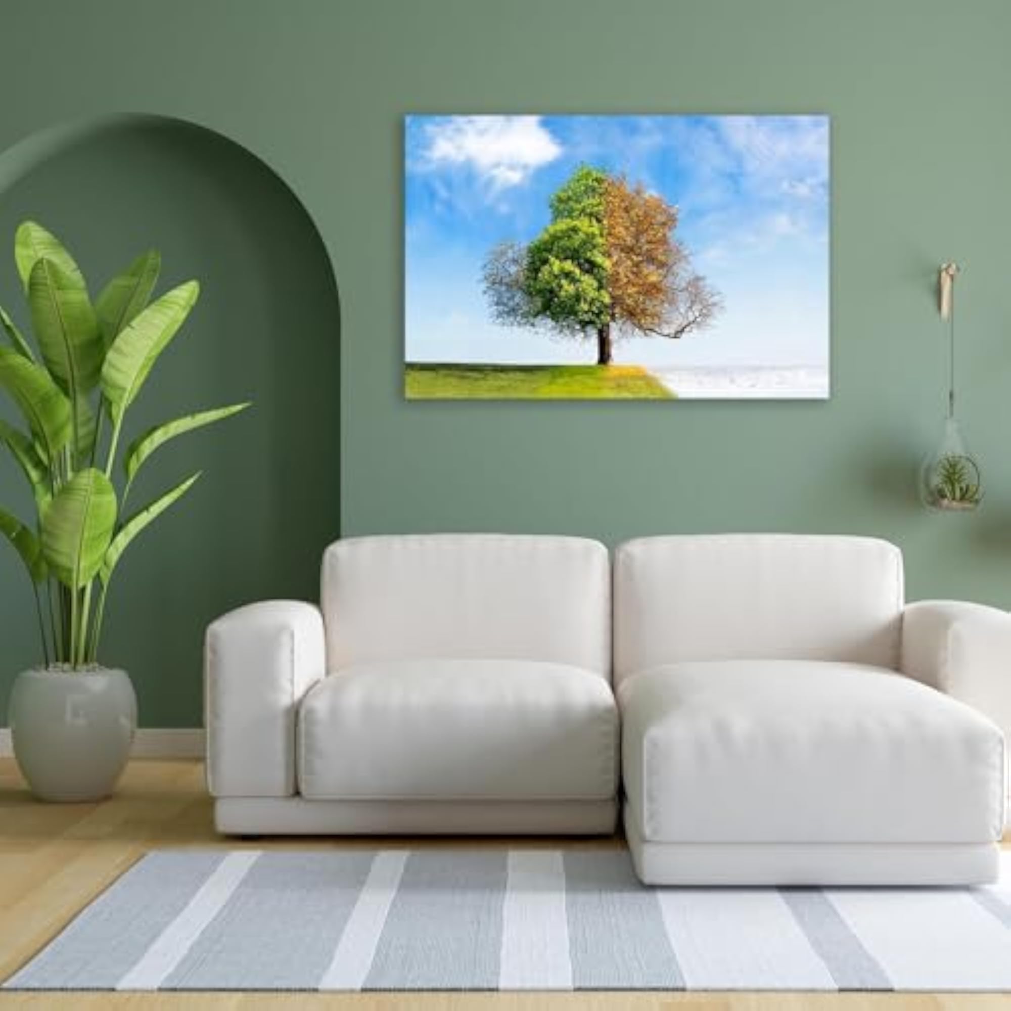 Four Seasons Tree Concept Peel & Stick Vinyl Wall Sticker