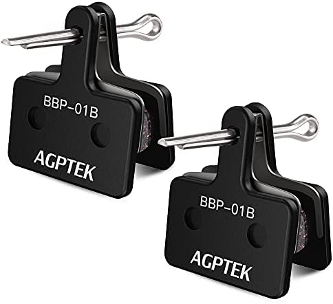 AGPTEK Bike Brake Pads, High-Performance Brake Pads, Disc Brake Pads & Spring (Semi-Metallic) for Mountain Bike Disc Brakes, 2 Pairs Bike Pads, Compatible with TRP Tektro Shimano Deore Br