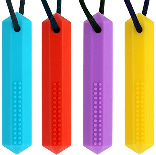 Panny & Mody Chew Necklace for Kids with Sensory Needs (4 Pack)