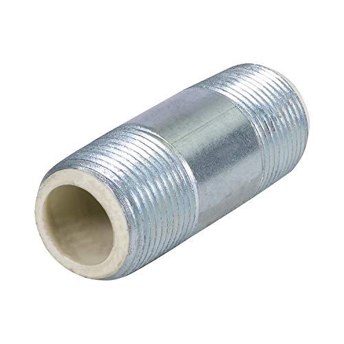 Midline Valve EOUU1040 Dielectric Nipple Pipe Fitting with PEX Lining 1'' MIP Connections 4'' Long...