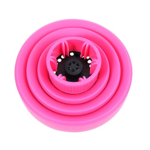WEKADRIN Diffusore Asciugacapelli in Silicone Pieghevole Portatile, 13,5 Cm, Salvaspazio e Leggero, per Chioma Ricci e Trattati, Accessorio da Viaggio Rosa